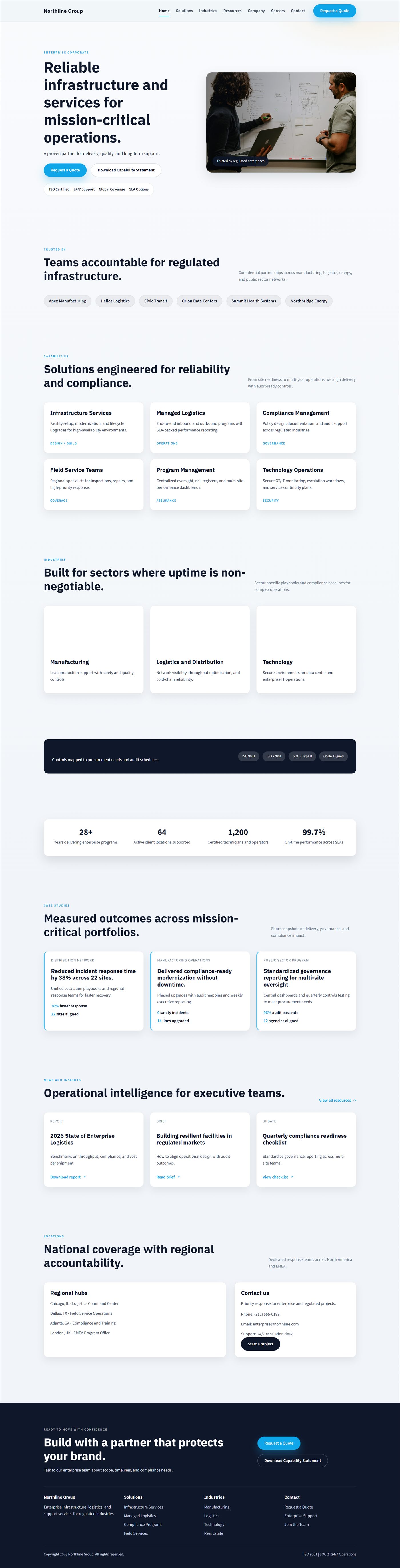 Screenshot der Website Enterprise Corporate