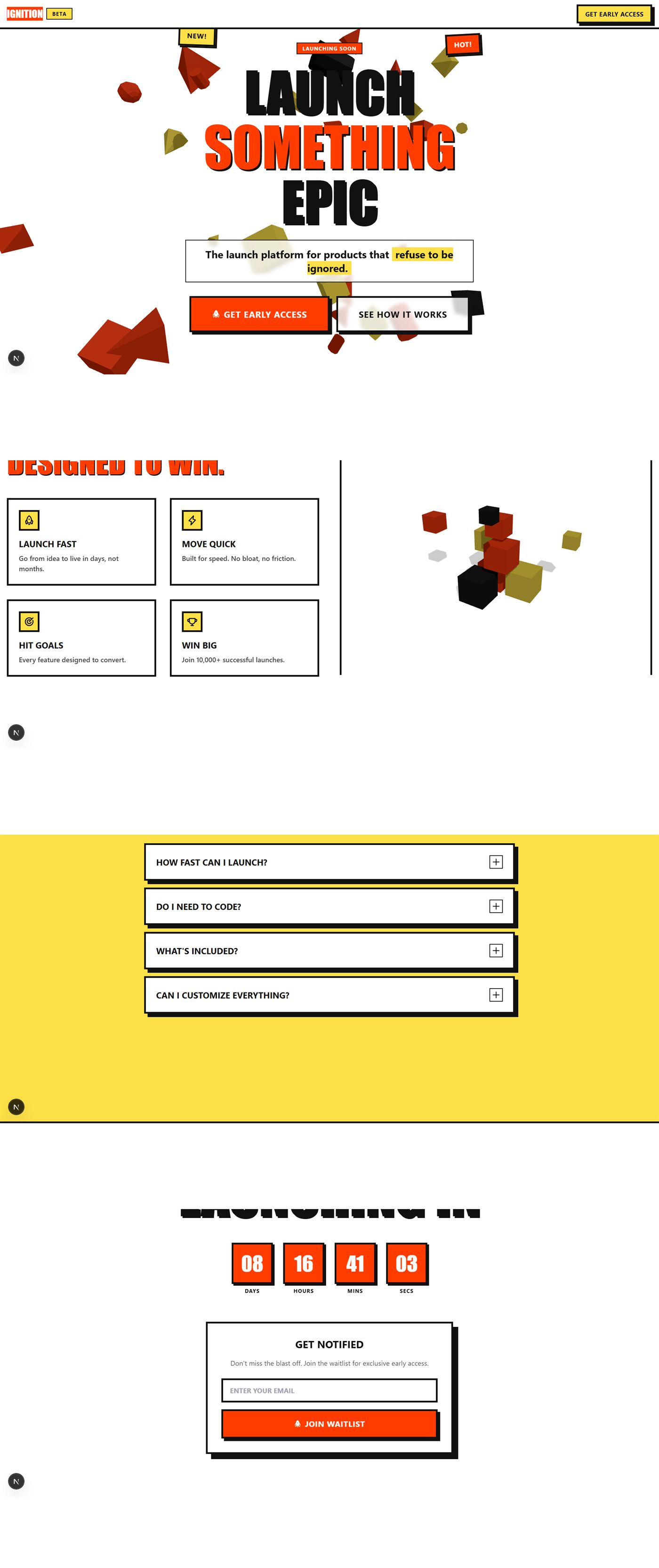 Screenshot der Website Ignition